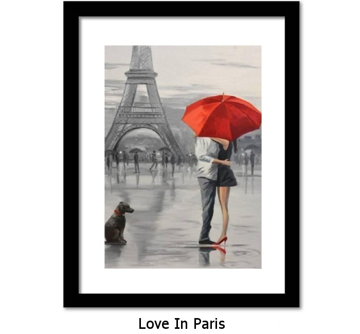 Love In Paris Framed Print